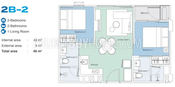 LAG7104: 2-Bedroom Unit in Bang Tao. Photo #11