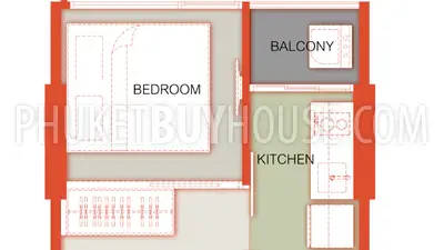 TAL22425: New Stylish Studio Apartment in a Modern Condominium in Talang for Sale. Fotoğraf #4