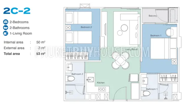 LAG7104: 2-Bedroom Unit in Bang Tao. Photo #7
