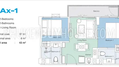 LAG7104: 2-Bedroom Unit in Bang Tao. Photo #14