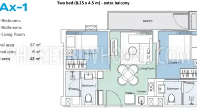 LAG7104: 2-Bedroom Unit in Bang Tao. Photo #15