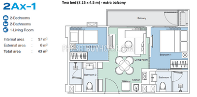 LAG7104: Апартаменты с Двумя Спальнями в Банг Тао. Фото #15
