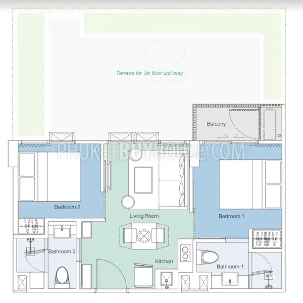 LAG7104: 2-Bedroom Unit in Bang Tao. Photo #17