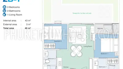 LAG7104: 2-Bedroom Unit in Bang Tao. Photo #12
