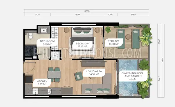 LAY22427: Fully Furnished 1-Bedroom Apartment with Private Jacuzzi Near Layan Beach for Sale. Photo #5