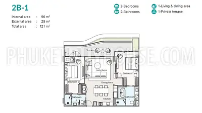 LAG22430: Two Bedroom Apartment with Private Terrace in Laguna. Fotoğraf #5