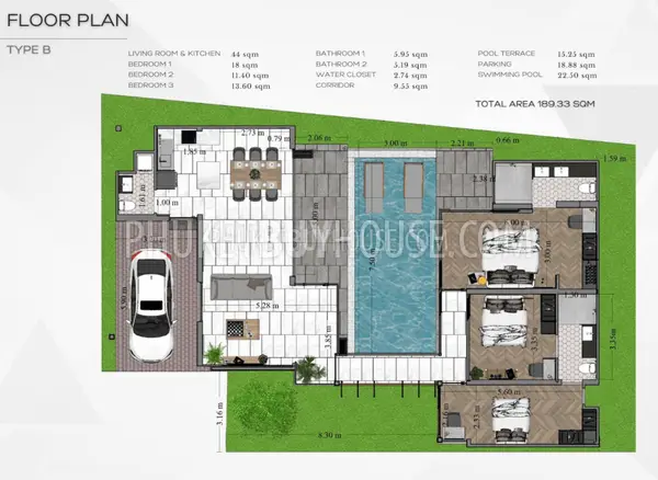 BAN7110: Modern Pool Villa with 3 Bedrooms in Bang Tao. Photo #14