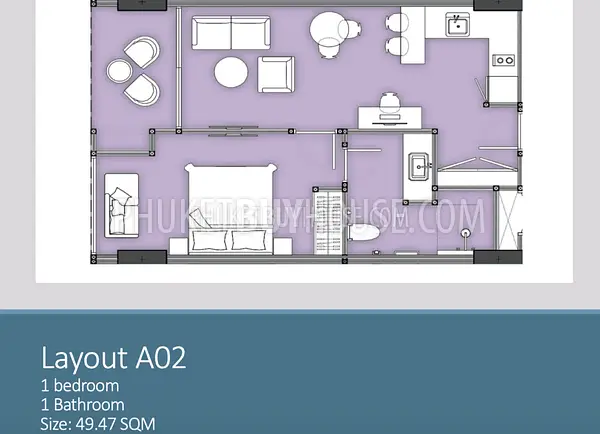 KAT7112: 1-Bedroom Apartment in Kata hills. Photo #6