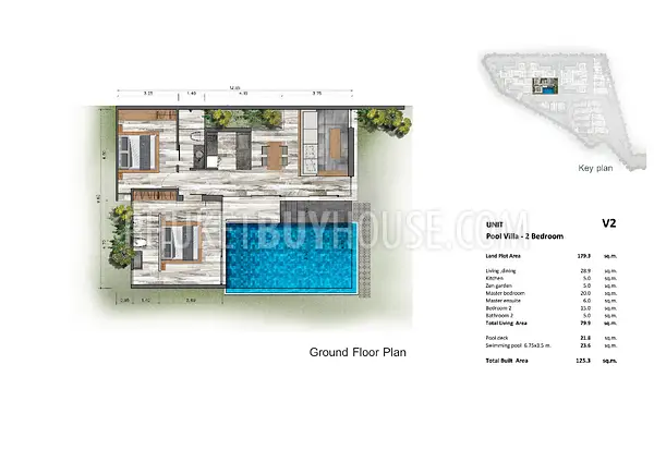LAY7141: Minimalistic Two Bedroom Pool Villa in Layan. Photo #4