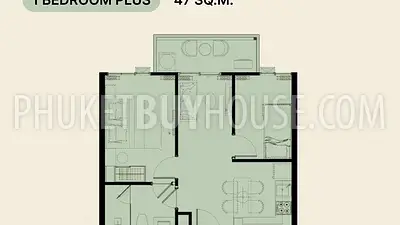 KAT22454: Modern Seaside One Bedroom Plus Apartments for Sale in Kata, Phuket. Photo #4