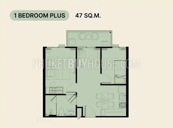 KAT22454: Modern Seaside One Bedroom Plus Apartments for Sale in Kata, Phuket. 照片 #4