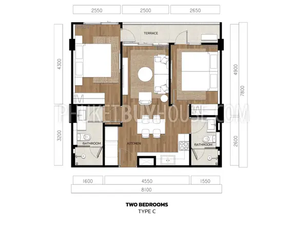 BAN22466: Contemporary 2 Bedroom Flat Near Bangtao Beach, Phuket. Photo #6