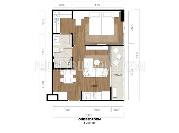 BAN22465: Contemporary 1 Bedroom Flat Near Bangtao Beach, Phuket. Photo #8
