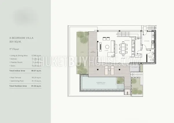 LAY22474: Elegant 3-Bedroom Villa with Private Pool and Spacious Living. 照片 #2