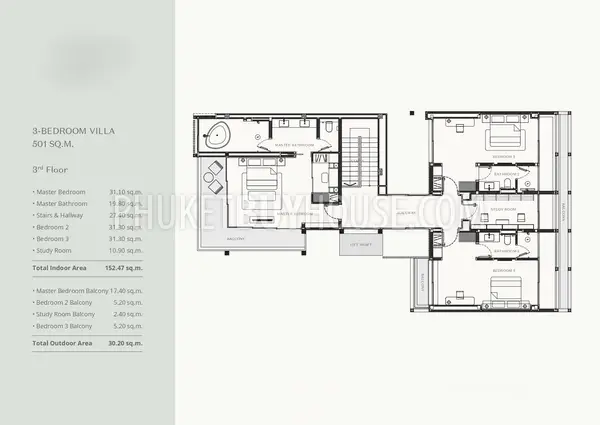 LAY22474: Elegant 3-Bedroom Villa with Private Pool and Spacious Living. 照片 #3