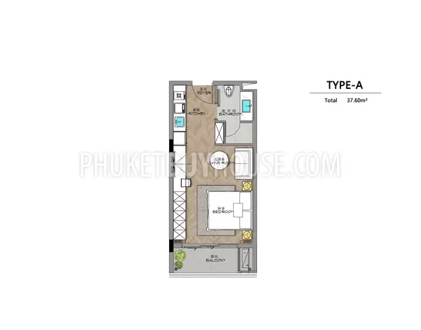 LAY22477: Seaview Studio Retreat – Exclusive Floor 3 Resale in Layan. 照片 #6