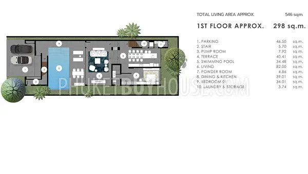 KAM22484: Exclusive 4-Bedroom Pool Villas in Kamala, Phuket. Fotoğraf #4