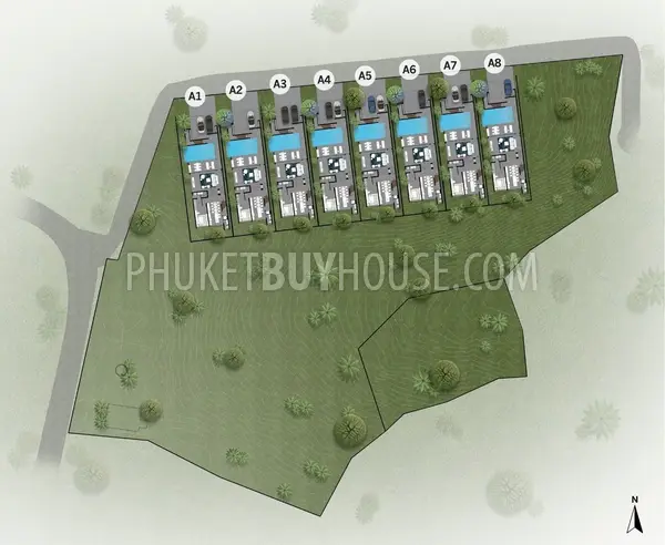 KAM22484: Exclusive 4-Bedroom Pool Villas in Kamala, Phuket. Fotoğraf #3