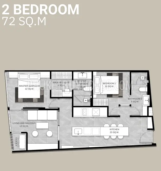 KAM22490: A Contemporary Coastal 2 Bedroom Apartment for Sale with Early bird Prices in Kamala, Phuket. 照片 #10