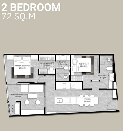 KAM22490: A Contemporary Coastal 2 Bedroom Apartment for Sale with Early bird Prices in Kamala, Phuket. 照片 #10