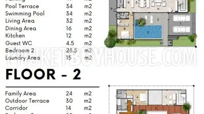 BAN7193: 3 Bedroom Villa by the lake in Bang Tao. Photo #7