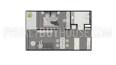 RAW22515: Ideal One Bedroom Sea View Apartment in the Heart of Rawai, Phuket. Photo #2