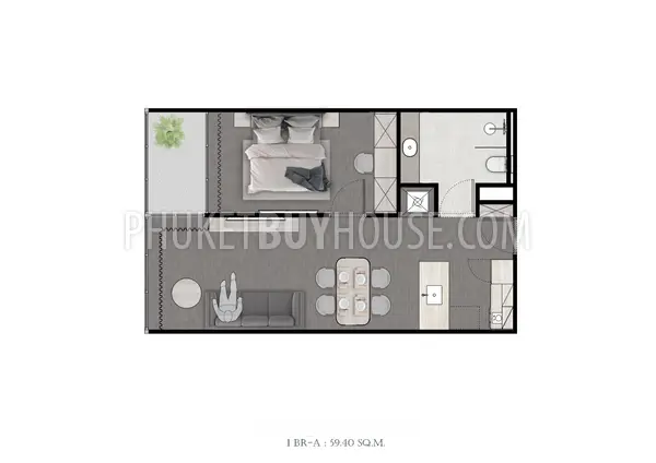 RAW22515: Ideal One Bedroom Sea View Apartment in the Heart of Rawai, Phuket. Photo #2