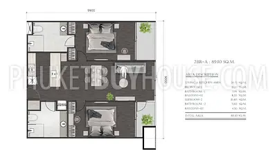 RAW22516: Ideal Two Bedroom apartment in the Heart of Rawai, Phuket. Photo #6
