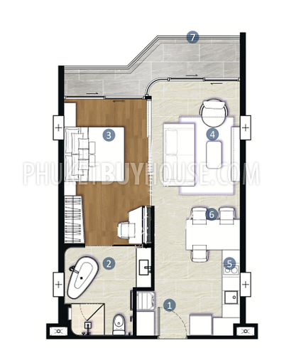 BAN21882: Beautiful 1 Bedroom Apartment In Bang Tao . Photo #2
