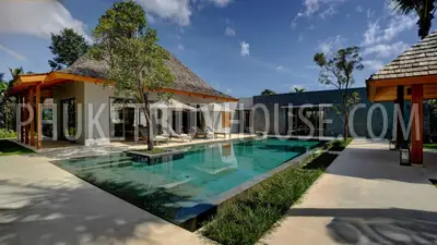 TAL22519: 4-Bedroom Thai-Balinese Pool Villa – Under Construction in Thalang, Phuket. Photo #1