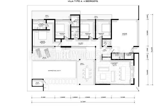 RAW22520: Four-Bedroom Private Pool Villas with Homey Atmosphere in Rawai, Phuket. Fotoğraf #2