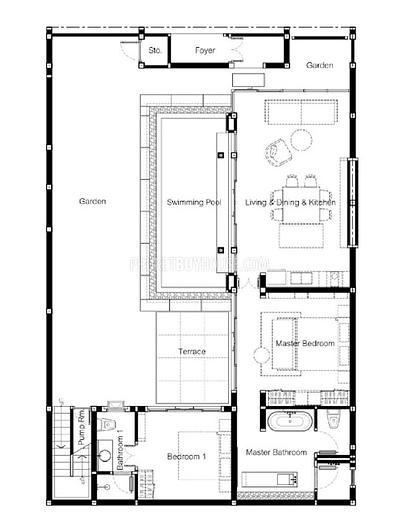 BAN22531: Tranquil Boutique 2 Bedroom Villa with Private Pool and Garden Near Bang Tao. Photo #3