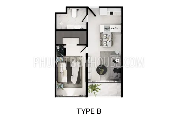 LAY22542: Comfort & Convenience in Elegant 1-Bedroom Apartment Near Layan Beach. Photo #3