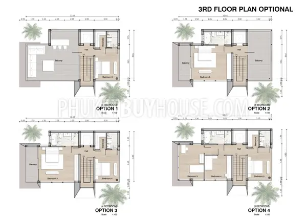 KAR22550: 3-Storey Pool Villas with Rooftop Options near Karon Beach. Fotoğraf #8