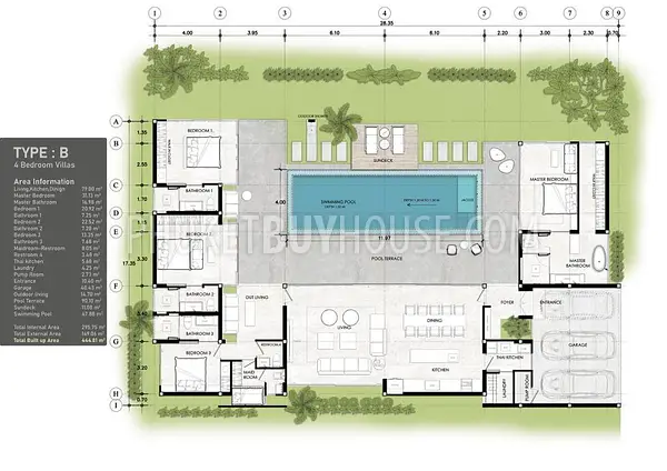 BAN7264: 4 Bedroom Villas with Additional Maid's Room in Thalang. 照片 #4