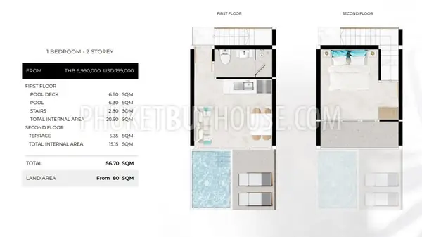 BAN7265: 1 Bedroom 2 Storey Villa in Bang Tao. Photo #2