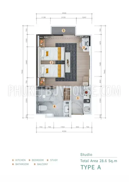 NAI22571: Hillview Studio Escape Near Rawai Beach – Ideal for Investment. 照片 #2