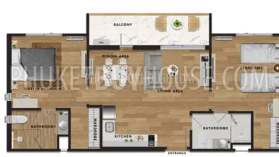 NAY7283: Promo offer on Two Bedrooms Apartment in Nai Yang. Photo #5
