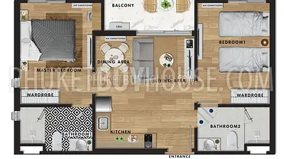 NAY7283: Promo offer on Two Bedrooms Apartment in Nai Yang. Photo #6