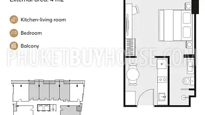 RAW22579: Studio Units Near Rawai Beach in New Boutique Clubhouse-Style Condo - Over 60% Sold. Fotoğraf #4