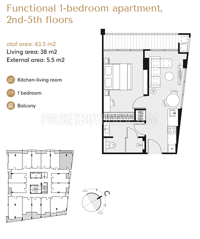 RAW22580: One Bedroom Apartment Near Rawai Beach in New Boutique Clubhouse-Style Condo - Over 60% Sold . Photo #5