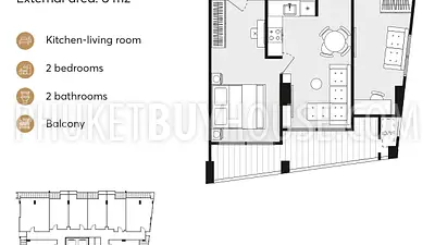 RAW22581: Two Bedroom Apartments Near Rawai Beach in New Boutique Clubhouse-Style Condo - Over 60% Sold . Fotoğraf #5