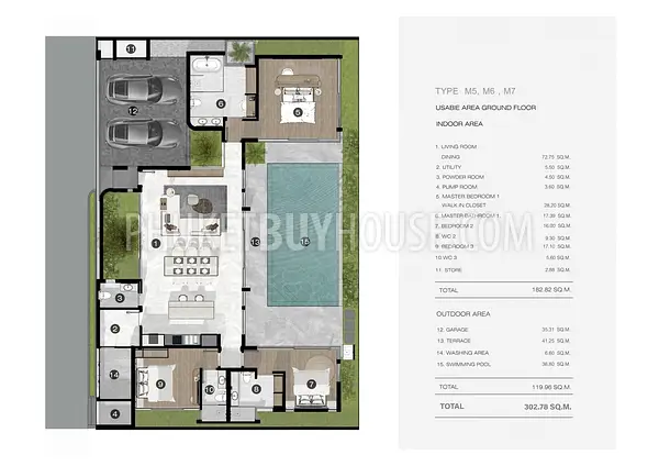 TAL22595: Private Solar-Powered Villa with Saltwater Pool Near UWC Thailand, Thalang. 照片 #4