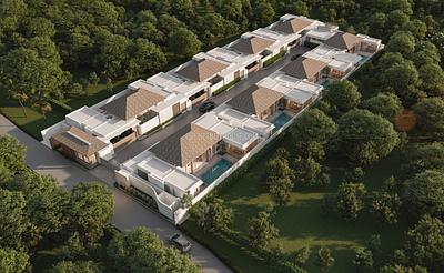 TAL22595: Современная вилла с соляным бассейном и солнечными панелями рядом с UWC Thailand, Таланг. Фото #12