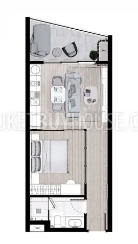 BAN22599: 1-Bedroom Resale: Serene Waterfront Condo with Modern Design & Premium Facilities in Bang Tao. Photo #3