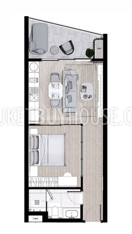 BAN22599: 1-Bedroom Resale: Serene Waterfront Condo with Modern Design & Premium Facilities in Bang Tao. 照片 #3