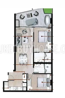BAN22598: 2-Bedroom Resale: Serene Waterfront Condo with Modern Design & Premium Facilities in Bang Tao. Photo #2