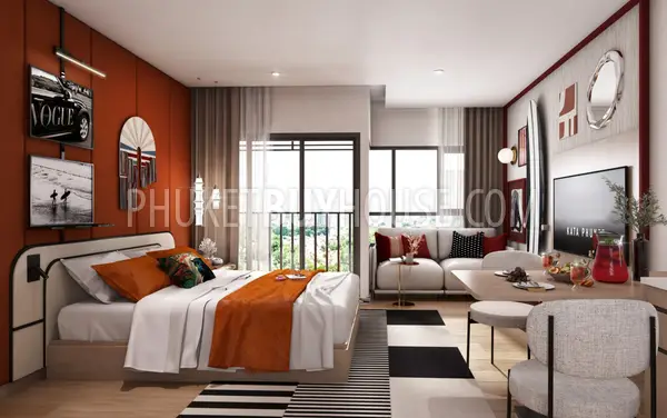 KAT22605: Stylish 26 Sq.m Studio Just 500m from Kata Beach – Free Furniture & Rental Package. 照片 #1