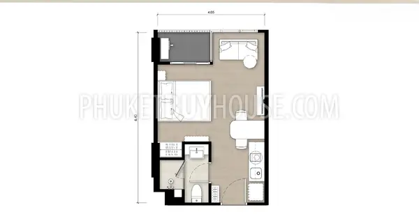 KAT22605: Stylish 26 Sq.m Studio Just 500m from Kata Beach – Free Furniture & Rental Package. 照片 #5