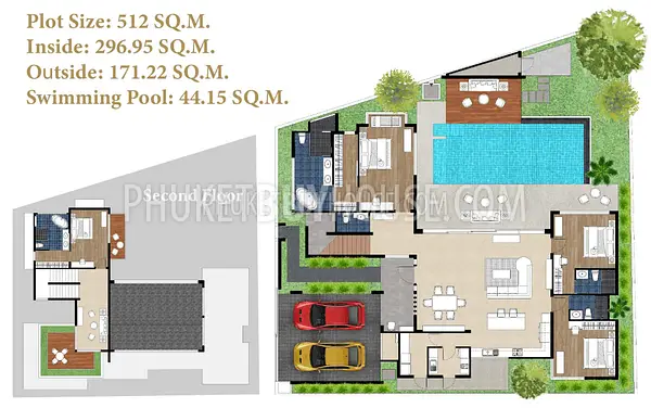 TAL7314: Private Pool Villa with 4 Bedrooms in Thalang. 照片 #3
